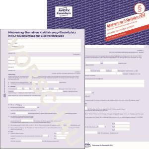Avery Zweckform 2253 Mietvertrag - Einstellplatz E-Autos, DIN A4, selbstdurchschreibend