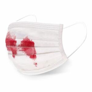 Maske Mundschutz, blutig