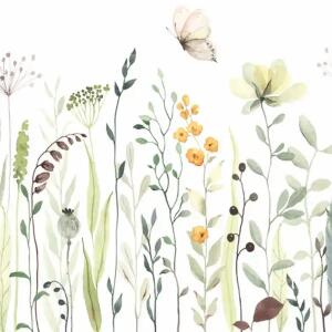 Servietten 33x33cm  Meadow Flowers & Leaves, ti-flair,, Jet Papier