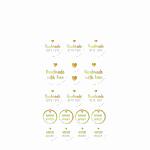 Weihnachtsticker Handmade  with love gold, Inhalt: 4...