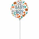 Folienballon Baby Boy  Woodland Fun rund, Amscan, #M...