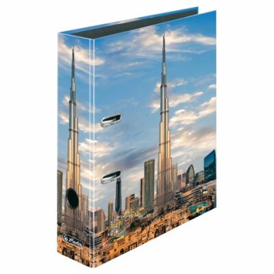 Herlitz Ordner maX.file A4 Burj Khalifa Innenspiegel sw Rückenbreite 8 cm