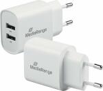 MEDIARANGE Ladegerät Steckdose 2x USB-A weiß