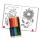 Roth Ausmal-Set mit Buntstiften, Einhornportrait, 10,5x16cm