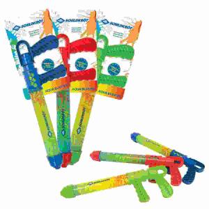 Aqua Blaster 40cm  sortiert, grün, blau, rot, 300 ml Wassertank, Reichweite: 8 m,, durchsichtige Kunststoff-Wasserröhre mit zwei Dichtungen,, SCHILDKRÖT