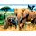 Malen nach Zahlen Junior  Afrikanische Tiere, Größe: 40 x 32,5 cm,, Set enthält: Pinsel, Acrylfarben, 1 bedruckten Malkarton,, eine Arbeitsanleitung,, ab 8 Jahren