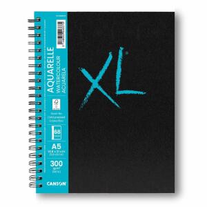Skizzenbuch Canson XL  Aquarelle A5, 68 Seiten, 300 g Aquarellpapier, spiralgebunden