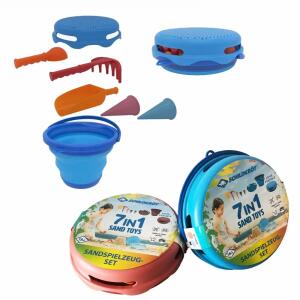 Schildkröt Falteimer-Set Sand Toys 7in1 rot