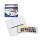 Aquarellfarben Studio Set  Aquafine 24x 1/2 Näpfchen, 24 Farben mit Pinsel im Kunststoffetui,, Farbpalette herausnehmbar,