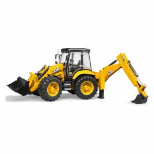bruder Baggerlader JCB  5CX eco 1:16, drehbarer Fahrersitz, Kabinenscheiben aus, Kunststoff