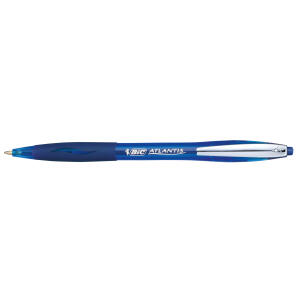 BiC Druckkugelschreiber ATLANTIS Soft - 0,4 mm, blau (dokumentenecht)