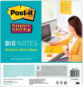Haftnotizblock 30BL ultragelb POST-IT BN11-EU 279x279mm