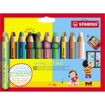 STABILO woody 3 in 1 duo 10er Etui mit Spitzer