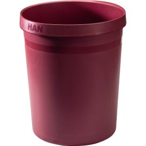 HAN Papierkorb GRIP KARMA - 18 L, rund, Recyclingmaterial, öko-rot