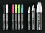 SIGEL BA177 Kreidemarker - trocken und feucht abwischbar - schwarz - Rundspitze - 1-2 mm - 2 Stück - für glatte Glasoberflächen, geschlossenen Oberflächen