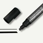 SIGEL BA180 Kreidemarker - trocken und feucht abwischbar - schwarz - Keilspitze - 1-5 mm - 1 Stück - für glatte Glasoberflächen, geschlossenen Oberflächen