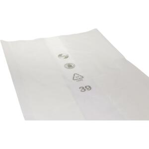 DEISS Müllsack Recycling - 1.000 Liter, transparent, 50 Stück, Recycling-LDPE