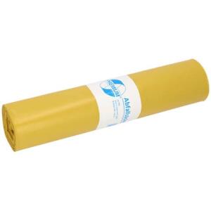 DEISS Müllsack Recycling - 120 Liter, gelb, 25 Stück, Recycling-LDPE