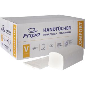 FRIPA Handtücher Comfort - Multi-/ Interfalzung (Z), 2-lagig, hochweiß, 20x 160 Blatt