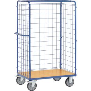 FETRA Paketwagen mit 3 Drahtgitterwänden - 1.000 x 600 mm, bis 600 kg