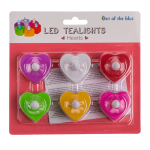 OOTB LED-Teelicht-Herzen  mit Flackereffekt ca. 4 cm