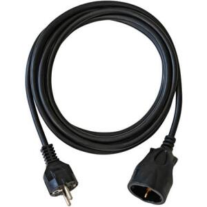brennenstuhl Kunststoff-Verlängerung - 3 m, schwarz, H05VV-F 3G1,5