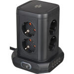 brennenstuhl Steckdosenturm - 8-fach + 4x USB, 2m,...