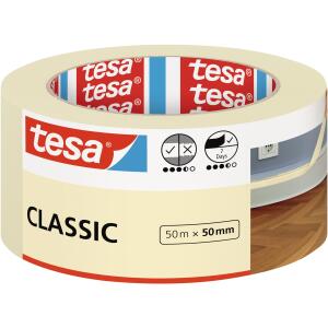 TESA Malerband Classic - 50 m x 50 mm, beige