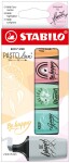 STABILO BOSS MINI Pastellove Edition 2.0 5er Etui rosiges Rouge zartes Türkis Hauch von Minzgrün Seidengrau sanftes Orange