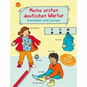 Buch Meine ersten deutschen Wörter ARENA 17495-2 Ausmalen und Lernen