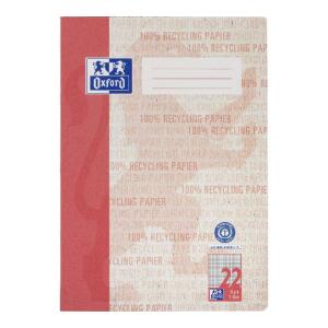Oxford Recycling Schulheft A4, 16 Blatt, Lineatur 22 (kariert), Optik Paper®
