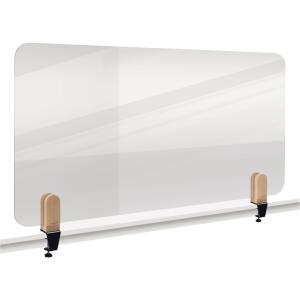 LEGAMASTER ELEMENTS Tischtrennwand - 60 x 120 cm, transparent, Klammern