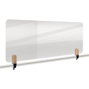 LEGAMASTER ELEMENTS Tischtrennwand - 60 x 160 cm, transparent, Klammern
