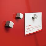 SIGEL BA193 SuperDym-Magnete - silber - Würfel - Haftkraft auf Glas-Magnetboards: 8 Blatt (A4, 80g/m²) - 1 x 1 x 1 cm - 10 Stück - für Glas-Magnetboards, magnetische Whiteboards und weitere magnetische Oberflächen