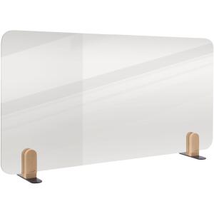 LEGAMASTER ELEMENTS Tischtrennwand - 60 x 120 cm, transparent, Halterungen