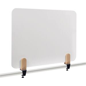 LEGAMASTER ELEMENTS Tischtrennwand Whiteboard - 60 x 80 cm, weiß, Klammern