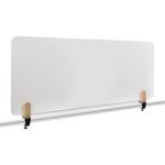 LEGAMASTER ELEMENTS Tischtrennwand Whiteboard - 60 x 160 cm, weiß, Klammern
