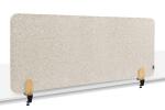 LEGAMASTER ELEMENTS Tischtrennwand akustik Pinboard - 60 x 160 cm, beige, Klammern