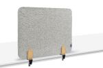 LEGAMASTER ELEMENTS Tischtrennwand akustik Pinboard - 60 x 80 cm, grau, Klammern