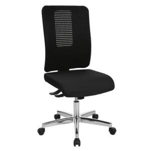 Topstar Bürodrehstuhl Open XT ohne Armlehne - schwarz, Sicherheitsdoppelrollen für alle Böden