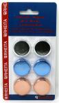 Rheita Magnete-Metallic 30 mm rund mit Kratzschutz, 3...