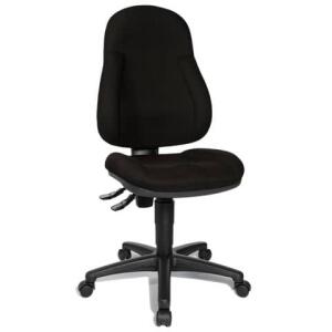Topstar Bürodrehstuhl Wellpoint 10 ohne Armlehnen - schwarz, Sicherheitsdoppelrollen für alle Böden