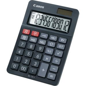 Canon Tischrechner AS-120 II schwarz, 12 Stellen, Solar