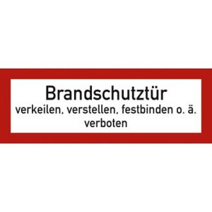 MOEDEL Brandschutztür verkeilen...verboten, Folie selbstklebend, 29,7 x 10,5 cm