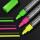 SIGEL BA182 Kreidemarker - trocken und feucht abwischbar - pink/grün/gelb - Keilspitze - 1-5 mm - 3 Stück - für glatte Glasoberflächen, geschlossenen Oberflächen