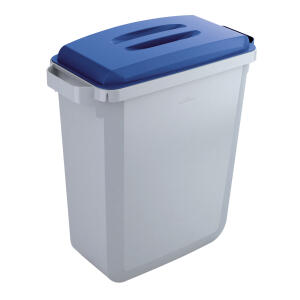 DURABLE Abfallbehälter DURABIN 60L + Deckel - grau/blau