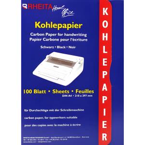 Kohlepapier in der 100 Blatt Mappe, A4, scharz,