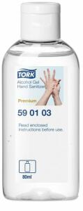 Tork Händedesinfektionsgel - 80 ml, Flasche für unterwegs