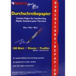 Durchschreibepapier in der 100 Blatt Mappe, A4, blau,