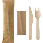 PAPSTAR Besteckset Holz "pure" - 50 Sets,...
